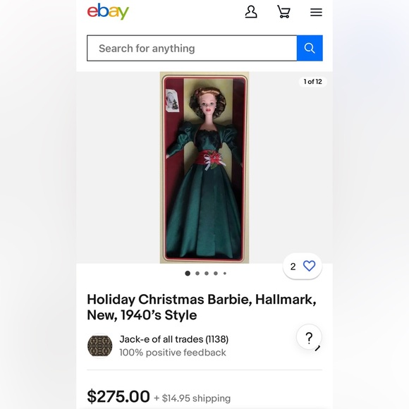 Gold Crown Hallmark Holiday Sensation Barbie 1998 Holiday Homecoming - Picture 8 of 11